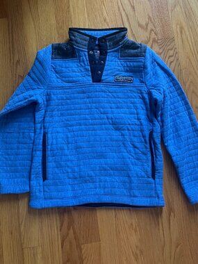 Vineyard Vines Boy's Quilted  Pullover Blue Size S (8-10)